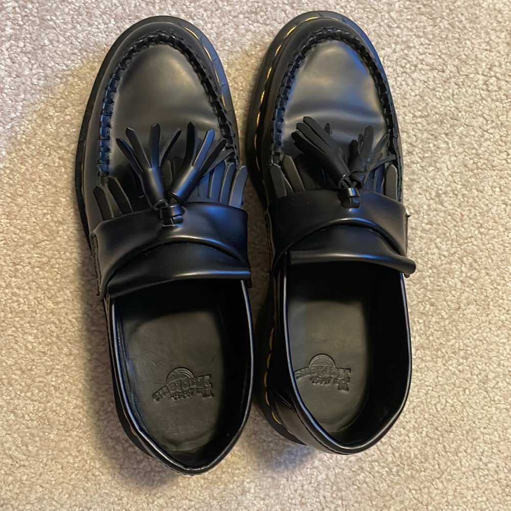 Dr. Martens Black Adrain loafers.